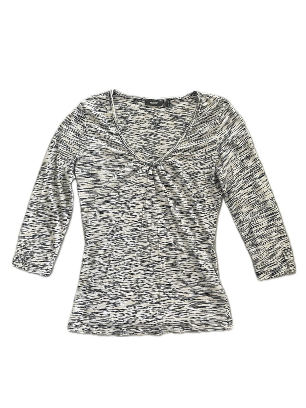 ✰ Mexx Heather Black and Tan Quarter Sleeve Top ✰